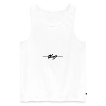 Staff Line - Men's Premium Organic Tank Top - white - Front - AI Model Male 178 light (178cm)