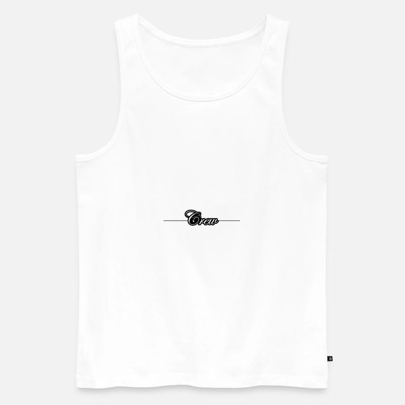 Crew Linie - Männer Premium Bio Tank Top - Weiß