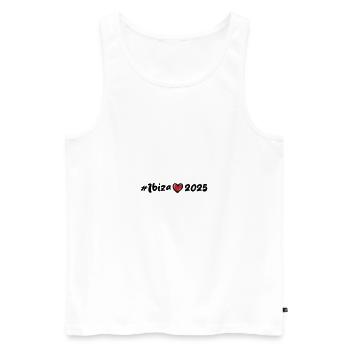 Ibiza 2025 Cœur - Débardeur bio Premium Homme - blanc - Devant - Michal (187cm)