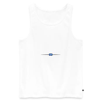 Ski Goggles Icon Line - Men's Premium Organic Tank Top - white - Front - Michal (187cm)