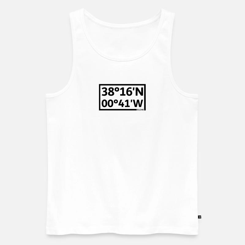 Elche coordinates - Men's Premium Organic Tank Top - white
