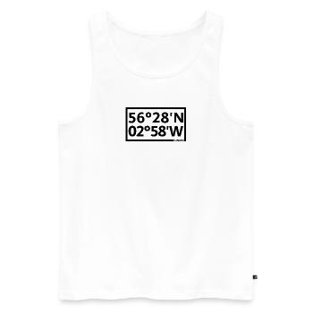 Coordonnées dundee - Débardeur bio Premium Homme - blanc - Devant - Michal (187cm)