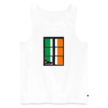 Irland Flagge Vintage Irische Fahne Dublin - Männer Premium Bio Tank Top - Weiß - Vorne - Michal (187cm)