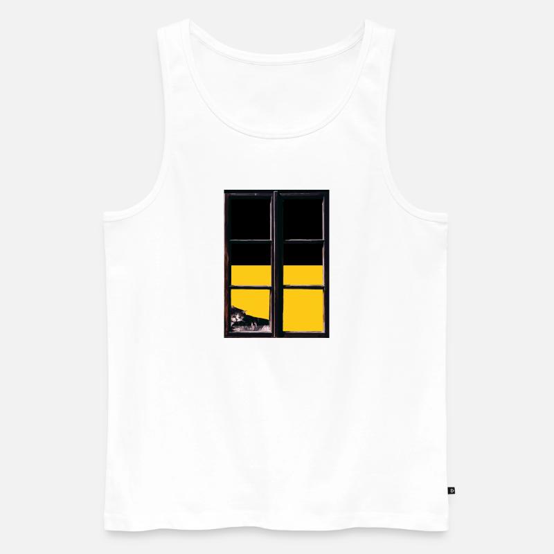 Drapeau du Bade-Wurtemberg Heimat Stuttgart - Débardeur bio Premium Homme - blanc
