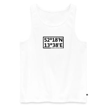 Königs Wusterhausen Koordinaten - Männer Premium Bio Tank Top - Weiß - Vorne - Michal (187cm)
