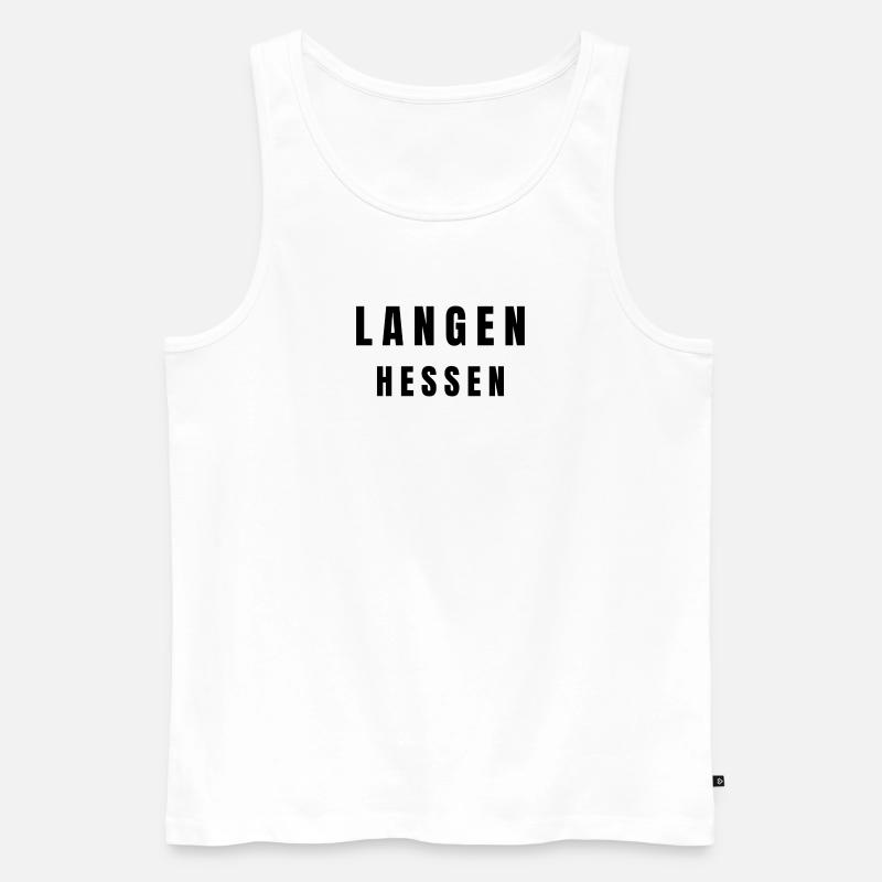 Langen Hessen - Männer Premium Bio Tank Top - Weiß
