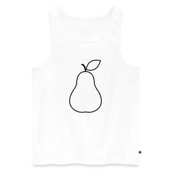 Birne Frucht Obst vegan vegetarisch fruchtig - Männer Premium Bio Tank Top - Weiß - Vorne - AI Model Male 178 light (178cm)