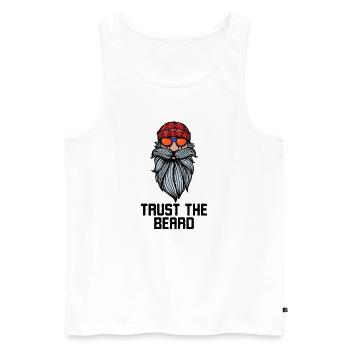 Facial Hair Beard Statement Bearded Full Beard - Men's Premium Organic Tank Top - white - Front - AI Model Male 178 light (178cm)