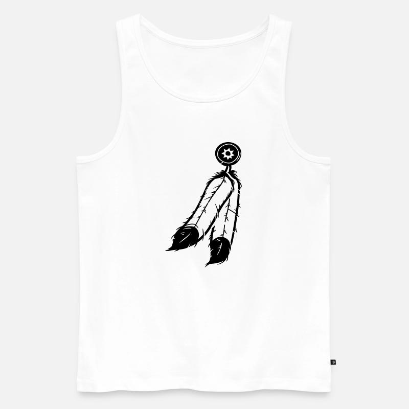 Feder Schmuck - Männer Premium Bio Tank Top - Weiß