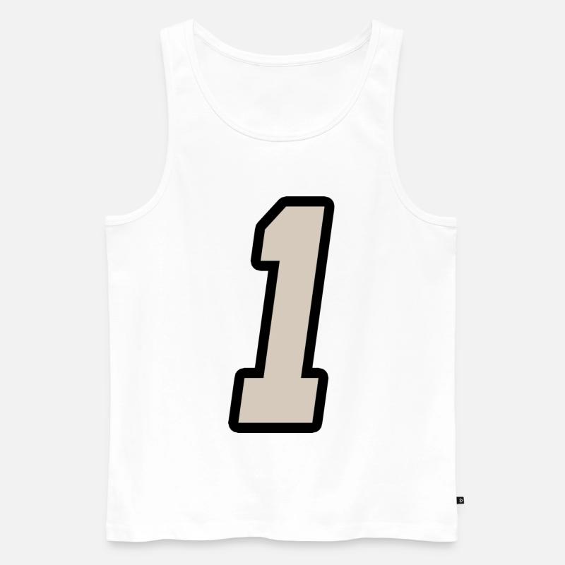 Nummer Eins 1 - Männer Premium Bio Tank Top - Weiß