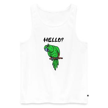 Papagei Spruch Vogel Zootiere Vogelliebhaber - Männer Premium Bio Tank Top - Weiß - Vorne - AI Model Male 178 light (178cm)