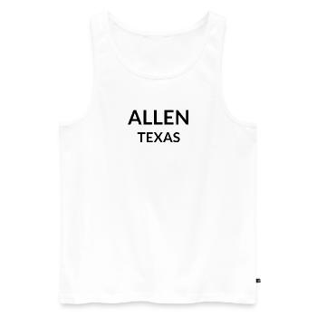 Allen, Texas, États-Unis - Débardeur bio Premium Homme - blanc - Devant - Michal (187cm)