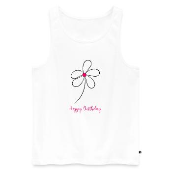 ALLES GUTE ZUM GEBURTSTAG. ALLES GUTE ZUM GEBURTSTAG. JAHRESTAG. - Männer Premium Bio Tank Top - Weiß - Vorne - Michal (187cm)