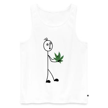 Hobby Gardener Figurine Stick - Débardeur bio Premium Homme - blanc - Devant - Michal (187cm)
