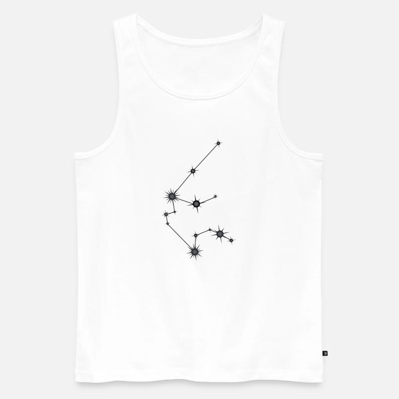 Wassermann Sternbild Sternzeichen Schwarz Grau - Männer Premium Bio Tank Top - Weiß