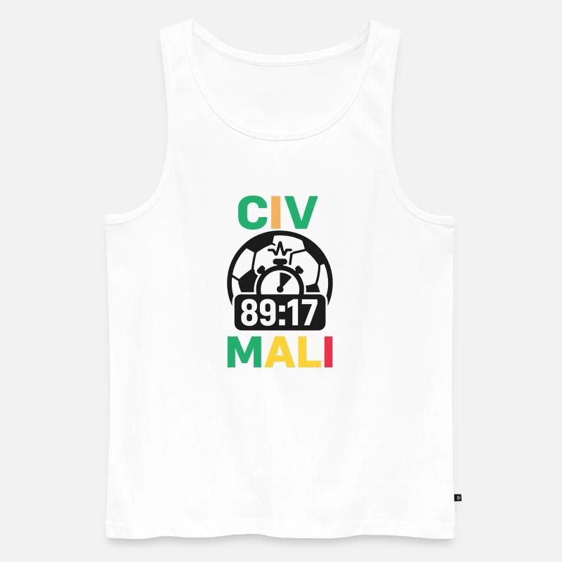 CIV vs Mali – 89:17 zu spät - Männer Premium Bio Tank Top - Weiß