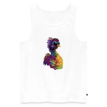 Turkey Chickens Bird Turkey - Men's Premium Organic Tank Top - white - Front - AI Model Male 178 light (178cm)