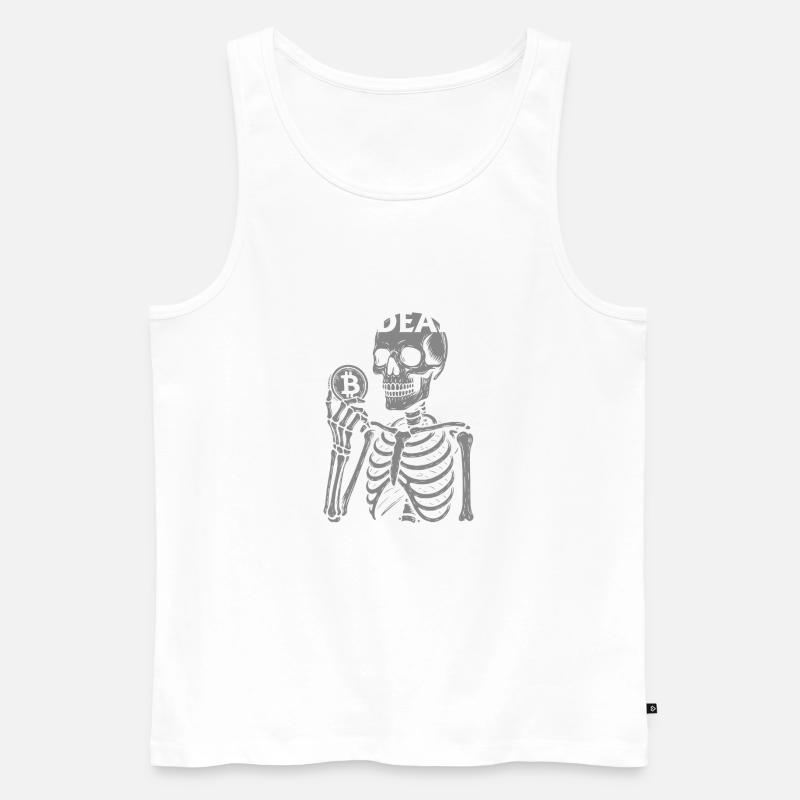 Bitcoin ist ein totes Skelett - Männer Premium Bio Tank Top - Weiß