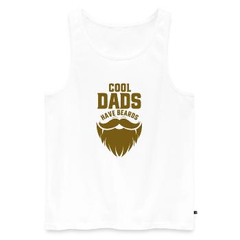Cool Dads Have Beards - Men's Premium Organic Tank Top - white - Front - Michal (187cm)