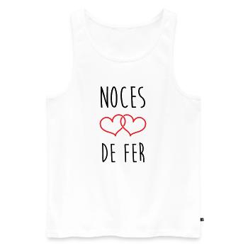 Eiserne Hochzeit: 41 Jahre Ehe - Männer Premium Bio Tank Top - Weiß - Vorne - Michal (187cm)