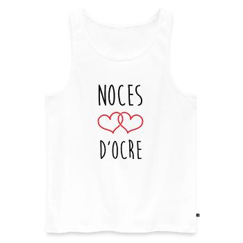 Ochre Wedding 71 years of marriage - Men's Premium Organic Tank Top - white - Front - Michal (187cm)