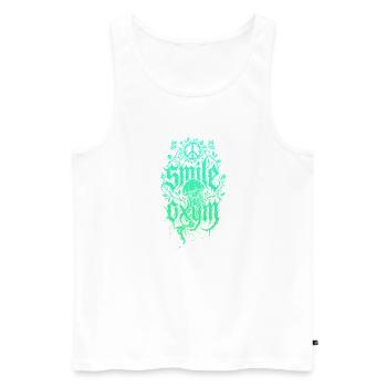 Glowing Algae Jellyfish Jungle - Men's Premium Organic Tank Top - white - Front - AI Model Male 178 light (178cm)