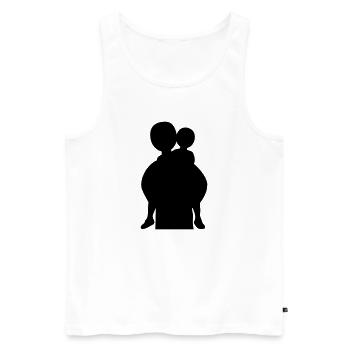 Silhouette familiale Les parents Enfants aiment ensemble - Débardeur bio Premium Homme - blanc - Devant - Michal (187cm)