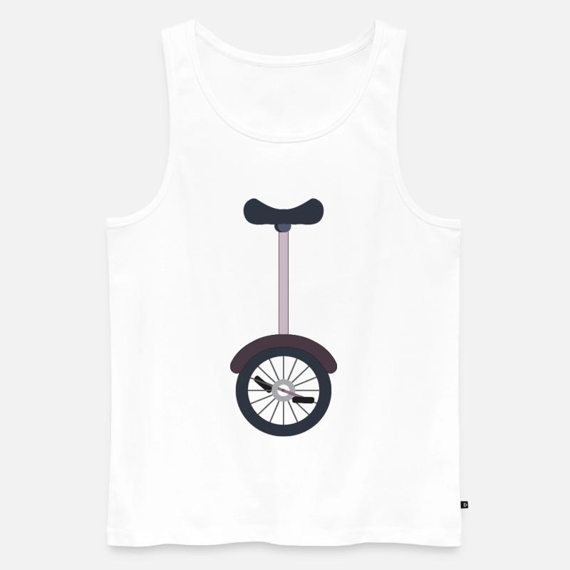 Einrad Einradfahrer - Männer Premium Bio Tank Top - Weiß