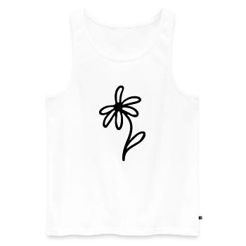minimalistisch - Männer Premium Bio Tank Top - Weiß - Vorne - Michal (187cm)