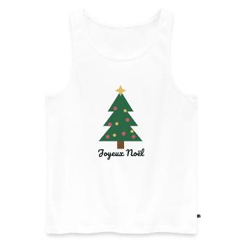 FROHE WEIHNACHTEN. WEIHNACHTEN. FROHE WEIHNACHTEN. FROHE WEIHNACHTEN - Männer Premium Bio Tank Top - Weiß - Vorne - Michal (187cm)