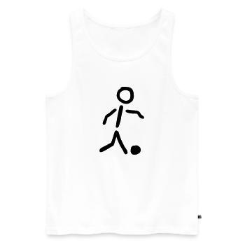 football - Men's Premium Organic Tank Top - white - Front - AI Model Male 178 light (178cm)