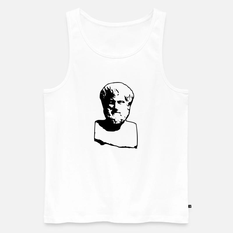 Aristoteles - Männer Premium Bio Tank Top - Weiß