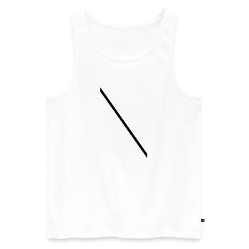 Minimale-Diagonale - Männer Premium Bio Tank Top - Weiß - Vorne - AI Model Male 178 light (178cm)