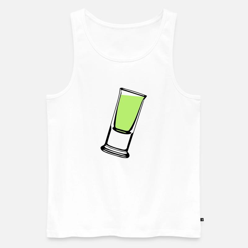 schnapsglass2 - Männer Premium Bio Tank Top - Weiß