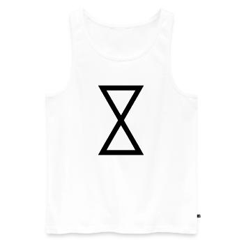 mittelalterliche alchemistische Symbol Sanduhr - Männer Premium Bio Tank Top - Weiß - Vorne - AI Model Male 178 light (178cm)