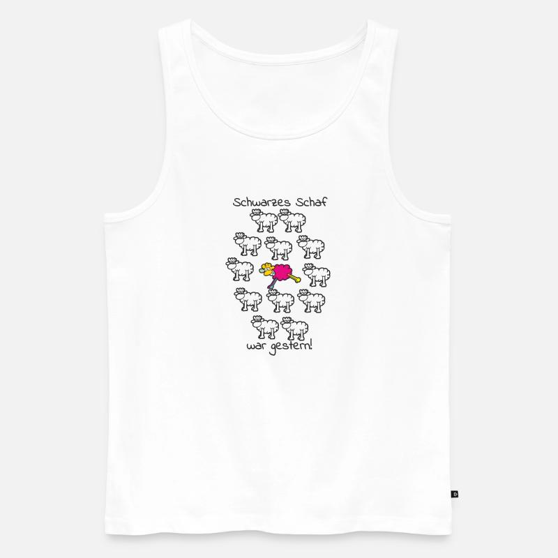 schwarzes Schaf war gestern - Männer Premium Bio Tank Top - Weiß