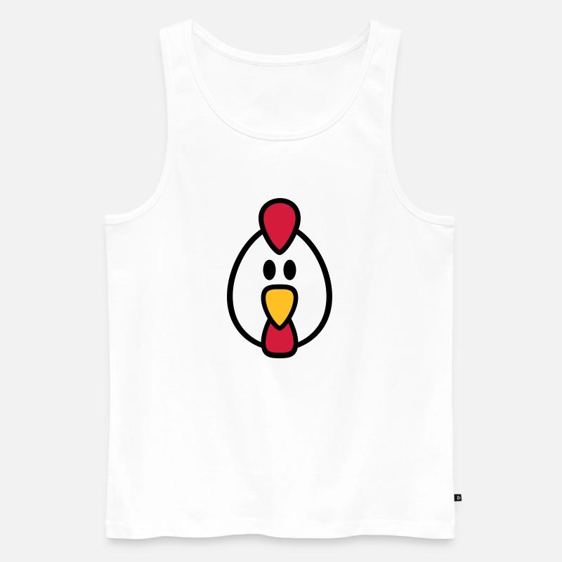 Huhn - Männer Premium Bio Tank Top - Weiß