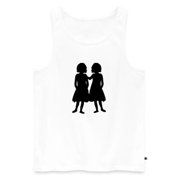 twins sisters 2 friends best friends t - Men's Premium Organic Tank Top - white - Front - Michal (187cm)
