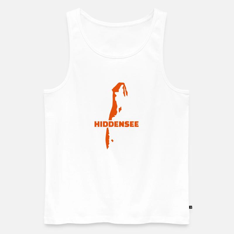 Hiddensee - Männer Premium Bio Tank Top - Weiß