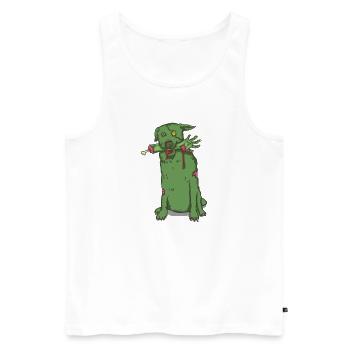 chien zombie mignon - Débardeur bio Premium Homme - blanc - Devant - AI Model Male 178 light (178cm)