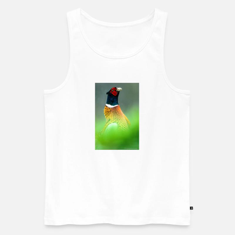 Fasan rufend - Männer Premium Bio Tank Top - Weiß