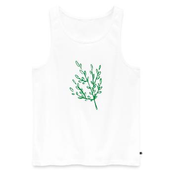 Flower Blume Pflanze - Männer Premium Bio Tank Top - Weiß - Vorne - Michal (187cm)