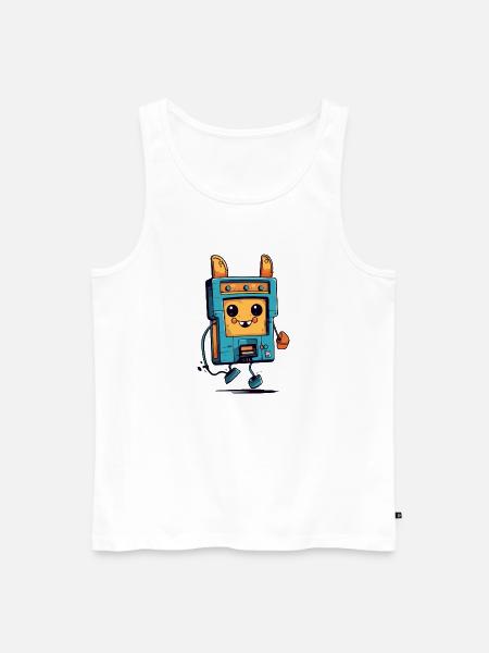 Jim the Walkman - Men's Premium Organic Tank Top - white