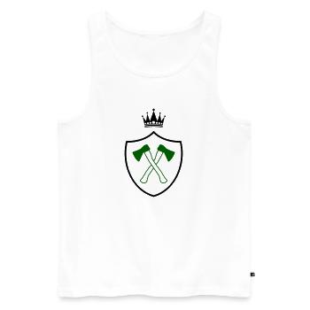 äxte axt wappen - Männer Premium Bio Tank Top - Weiß - Vorne - Michal (187cm)