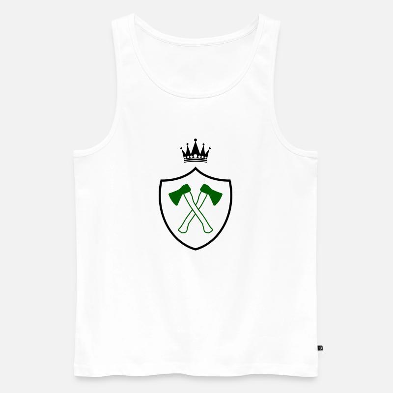 äxte axt wappen - Männer Premium Bio Tank Top - Weiß