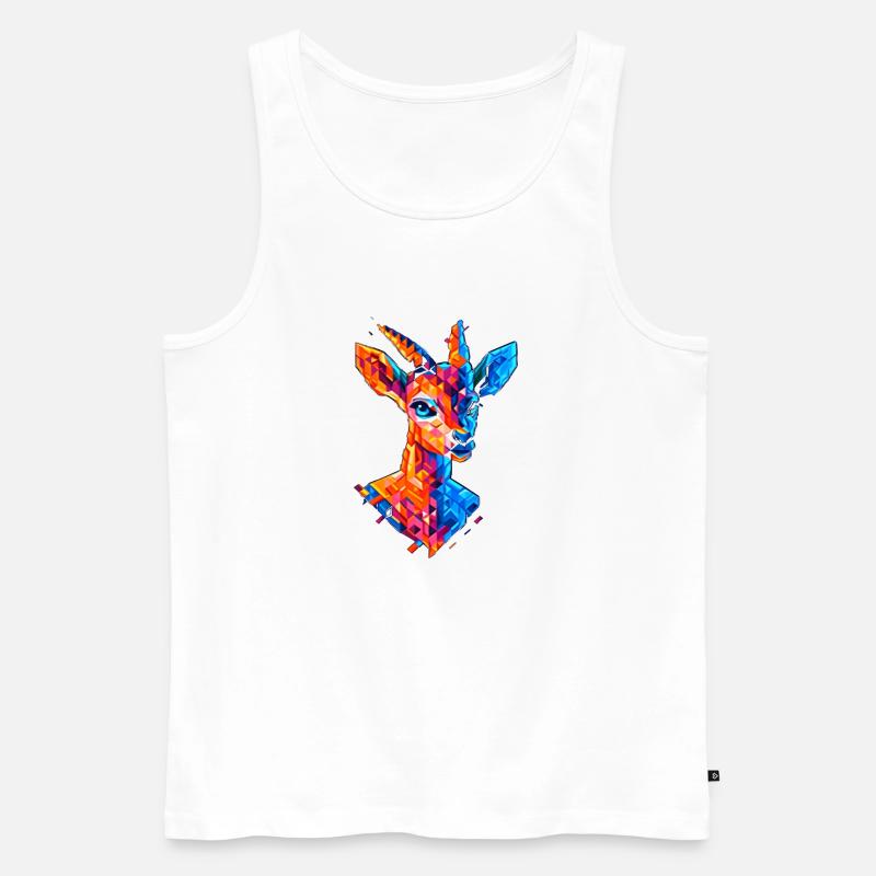 Plolygon Ziege - Männer Premium Bio Tank Top - Weiß