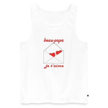 Beautiful daddy I love you - Men's Premium Organic Tank Top - white - Front - Michal (187cm)