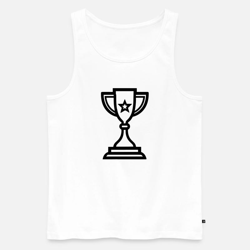 Trophäe - Männer Premium Bio Tank Top - Weiß