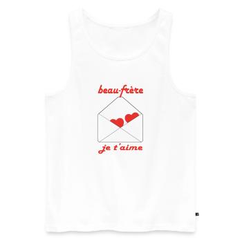 Brother-in-law I love you - Men's Premium Organic Tank Top - white - Front - Michal (187cm)