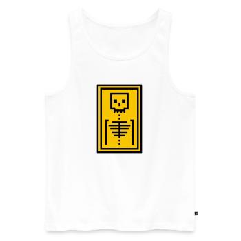 Knochen - Männer Premium Bio Tank Top - Weiß - Vorne - Michal (187cm)